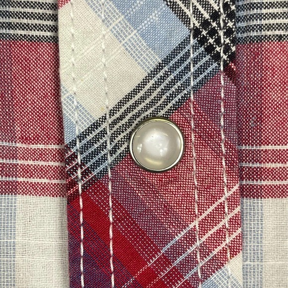 Cody James Button Up Shirt Adult L‎ Red White Casual Western Pearl Snap Mens - Picture 4 of 9